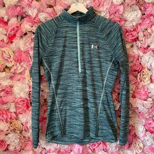 Under Armour Teal Half Zip Sz Med